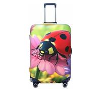 Housse de protection élastique pour valise, motif fleurs, sept étoiles, coccinelle, anti-rayures, Noir , S