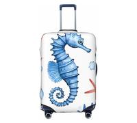 Housse de protection élastique pour valise, motif hippocampe, étoile de mer, imperméable, anti-rayures, anti-poussière, convient pour 55,9 à 61 cm, multicolore, L
