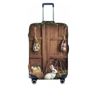 Housse de protection élastique pour valise, motif imprimé « It's A Rabbit and A Carrot » - Anti-rayures, Noir , XL
