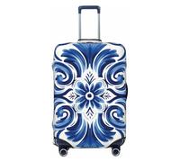 Housse de protection élastique pour valise, motif mandala ethnique, floral, anti-rayures, extensible, lavable et anti-poussière, convient pour les valises de voyage Bleu, multicolore, 22"-24" Luggage
