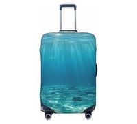 Housse de protection élastique pour valise, motif monde sous-marin, anti-rayures, Noir , XL