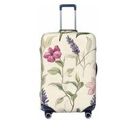 Housse de protection élastique pour valise, motif orchidées et fleurs sauvages, anti-rayures, Noir , L