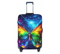 Housse de protection élastique pour valise, motif papillon spatial, anti-rayures, Noir , XL