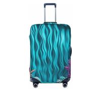 Housse de protection élastique pour valise, motif scènes sous-marines avec motifs marins, protection de valise, anti-rayures, Noir , XL