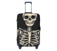 Housse de protection élastique pour valise, motif squelette, mains ciseaux, anti-rayures, Noir , XL
