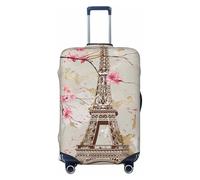 Housse de Protection élastique pour Valise, Motif Tour Eiffel, Cerisier, 25 à 28 Pouces