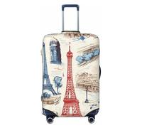 Housse de Protection élastique pour Valise, Motif Tour Eiffel, France, Paris, Ftis, 29-32 Pouces