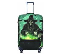 Housse de protection élastique pour valise, motif trois sorcières dans un noir, motif forêt étrange, anti-rayures, Noir , L