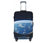 Housse de protection élastique pour valise, motif « View The Sci-Fi Planet from The Space Station » - Anti-rayures, Noir , S