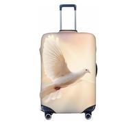 Housse de protection élastique pour valise, résistante à la poussière et aux rayures, motif colombe en vol Blanc brillant 55,9 à 61 cm