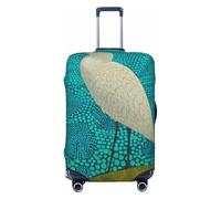Housse de protection élastique pour valise, résistante à la poussière et aux rayures, motif héron blanc à pois bleus, 55,9 à 61 cm