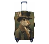 Housse de protection élastique pour valise, résistante à la poussière et aux rayures, motif lièvre dans un manoir de campagne, pour 55,9 à 61 cm