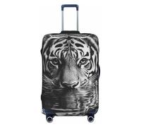 Housse de protection élastique pour valise, résistante à la poussière et aux rayures, motif tête de tigre dans le Wate, 55,9 à 61 cm