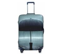 Housse de protection élastique pour valise, résistante aux rayures, convient à la plupart des valises, parapluie noir sous la pluie, Noir , M, Bohémien