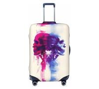 Housse de protection élastique pour valises de voyage Dual Skulls Colorful Fusion 45,7 à 81,3 cm, Noir/blanc, X-Large