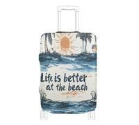 Housse de protection élastique résistante aux rayures pour bagages de 45,7 à 81,3 cm, life is better at the beach, S 18-20 in