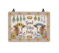 Housse de protection électrique à dessus plat pour cuisinière électrique, tournesol rustique, herbes, été, marron, surface plate, décoration de cuisine festive, 71 x 50,8 cm