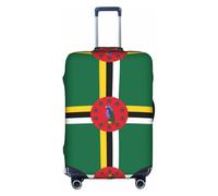 Housse de protection élégante pour valise - Drapeau élastique du Commonwealth de la Dominique Imprimé Bagages Accessoires de voyage, Bagages extensibles, blanc, S