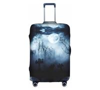 Housse de protection élégante pour valise, élastique, gothique, imprimé Happy Halloween, accessoires de voyage, bagages extensibles, blanc, L