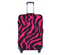 Housse de protection élégante pour valise, élastique, motif zèbre, tigre, léopard, rose, accessoires de voyage, bagages extensibles, blanc, S