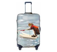 Housse de protection élégante pour valise - Élastique pour ski nautique, renard, écureuil, bagages, accessoires de voyage, bagages extensibles, blanc, M