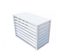 Housse de protection en aluminium pour climatiseur - Cadre décoratif et support de pot de fleurs - Grille durable pour poubelle - Résistant aux intempéries et design élégant