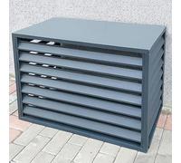 Housse de protection en aluminium pour climatiseur central pour unités extérieures, écran d'intimité autoportant, panneaux de clôture, poubelles, support de fleurs, couverture décorative pour unité de