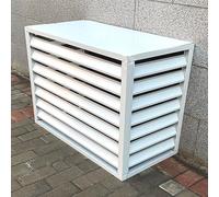 Housse de protection en aluminium pour climatiseur central pour unités extérieures, écran d'intimité autoportant, panneaux de clôture, poubelles, support de fleurs, couverture décorative pour unité de