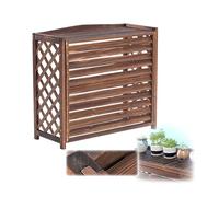 Housse de protection en bois pour climatiseur extérieur, support de fleurs anti-corrosion, parfait pour le jardin et le balcon (taille : 120 x L)