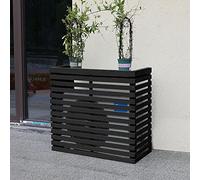 Housse de protection en bois robuste pour climatiseur d'extérieur - Élégante protection contre les intempéries - et élégante protection contre les regards indiscrets pour toutes les saisons