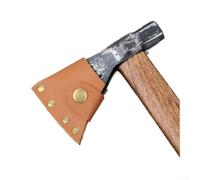 Housse de protection en cuir de qualité supérieure avec rivets renforcés pour haches de camping et haches de combat russes Marron 8 x 6,5 cm (Style A)