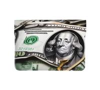 Housse de protection en cuir PU pour ordinateur portable Motif billets de banque 13 pouces Étui de protection fin pour ordinateur portable pour voyage quotidien