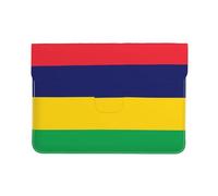 Housse de protection en cuir PU pour ordinateur portable Motif drapeau de l'île Maurice 13"