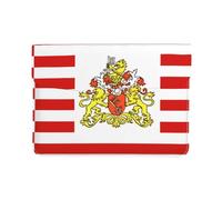 Housse de protection en cuir PU pour ordinateur portable Motif drapeau du Sénat de Brême 13" Pour MacBook, sac d'ordinateur fin pour voyage quotidien
