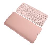 Housse de protection en cuir synthétique pour clavier Logitech K380/Pebble 2/Pebble Keys 2 K380s multi-appareils, Logitech K380 Mac Windows Chrome OS Rose