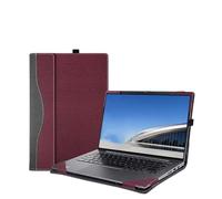 Housse de protection en cuir synthétique pour ordinateur portable Samsung Galaxy Book4 Edge 14", Samsung Galaxy Book4 Pro 14" et Samsung Galaxy Book3 Pro 14" (rouge vin, 14")