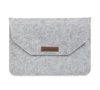 Housse de protection en feutre pour ordinateur portable et tablette, PC - Housse de protection ultra fine - Compatible avec Apple MacBook, Dell, HP, Microsoft Notebook (gris clair, 15")