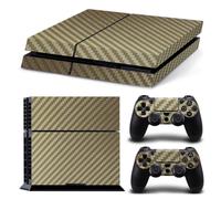 Housse De Protection En Fiber De Carbone Pour Console, Autocollant De Peau, Contrôleur, Housse En Vinyle Anti-Poussière, Coque De Protection Compatible Avec Ps4