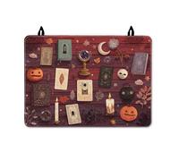 Housse de protection en forme de citrouille pour cuisinière électrique, bougie d'araignée vintage d'Halloween, couverture imperméable pour décoration de cuisine de camping-car, 71 x 50 cm, orange