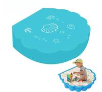 Housse de protection en forme de coquillages bleus, imperméable et coupe-vent, pour sable avec joli motif de coquillages (pour moule de sable 100 x 15 cm)