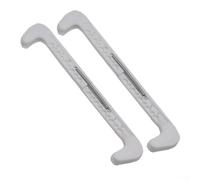 Housse de protection en plastique pour lame de patin à glace pour hockey sur glace et patins artistiques, design à ressort réglable, fond large antidérapant avec vis de fixation (blanc)