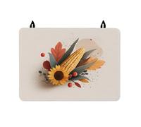 Housse de protection en polyuréthane pour cuisinière électrique - Feuilles de maïs rustiques d'automne - Jaune automne - Pour cuisine électrique - 71 x 50 cm