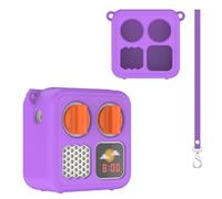Housse de protection en silicone anti-poussière pour mini lecteur audio Yoto - Accessoires de protection avec corde suspendue (violet)