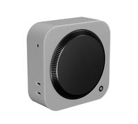 Housse de protection en silicone compatible avec Mac Mini-M4 2024, 14 x 14 x 6 cm, design léger, gris ou blanc, anti-poussière pour bureau ou espace de travail à domicile (gris)