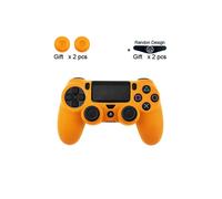 Housse de protection en silicone Orange-Data Frog pour manette Sony Dualshock 4 PS4 Pro Slim