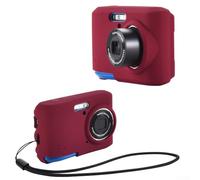 Housse de protection en silicone pour appareil photo Kodak PIXPRO FZ45, étui en silicone résistant aux rayures (rouge)