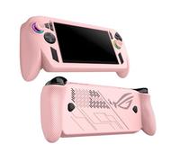 Housse de Protection en Silicone pour ASUS ROG Ally X, Coque Antichoc Intégrale avec Capuchons pour Joysticks, Prise Antidérapante, Découpes Précises pour Charge et Ports, Facile à Nettoyer (Rose)