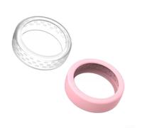 Housse de protection en silicone pour bague Oura 5 couches résistantes aux rayures pour préserver l'apparence de la bague pendant les activités quotidiennes (S rose + transparent)