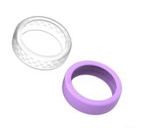 Housse de protection en silicone pour bague Oura 5 couches résistantes aux rayures préserve l'apparence de la bague pendant les activités quotidiennes (M violet + transparent)