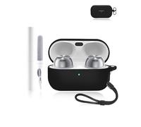 Housse de protection en silicone pour écouteurs Technics EAH-AZ100 / EAH-AZ100E-S/EAH-AZ100E-K - Durable et respectueux de l'environnement - Housse d'écouteurs Bluetooth avec trous précis - Noir